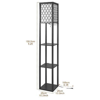 Bookshelf And Storage Shelf Floor Lamp Gorgeous  Modern design