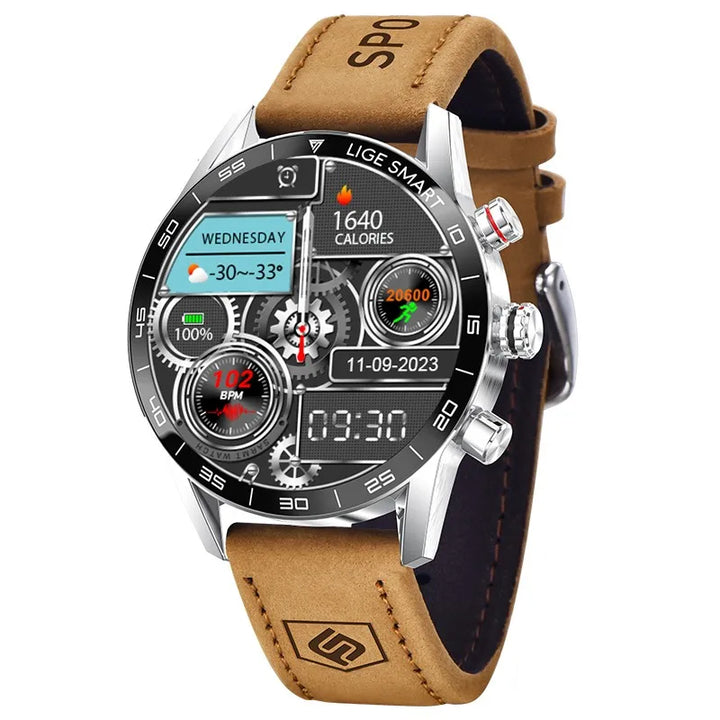 New Rugged Military GPS Smart Watch Men AMOLED HD Screen Heart Rate Bluetooth Call Waterproof Outdoor SmartWatch