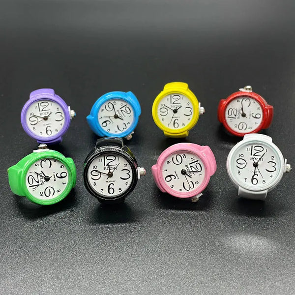 Trendy Finger Watch Rings, Tiny watch for finger, Mini watch Rings, clock rings, watch rings