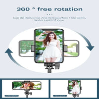 2024 New 6-in-1 Bluetooth Self Timer Selfie Stick, Most modern and effective Selfie stick with ring light duals