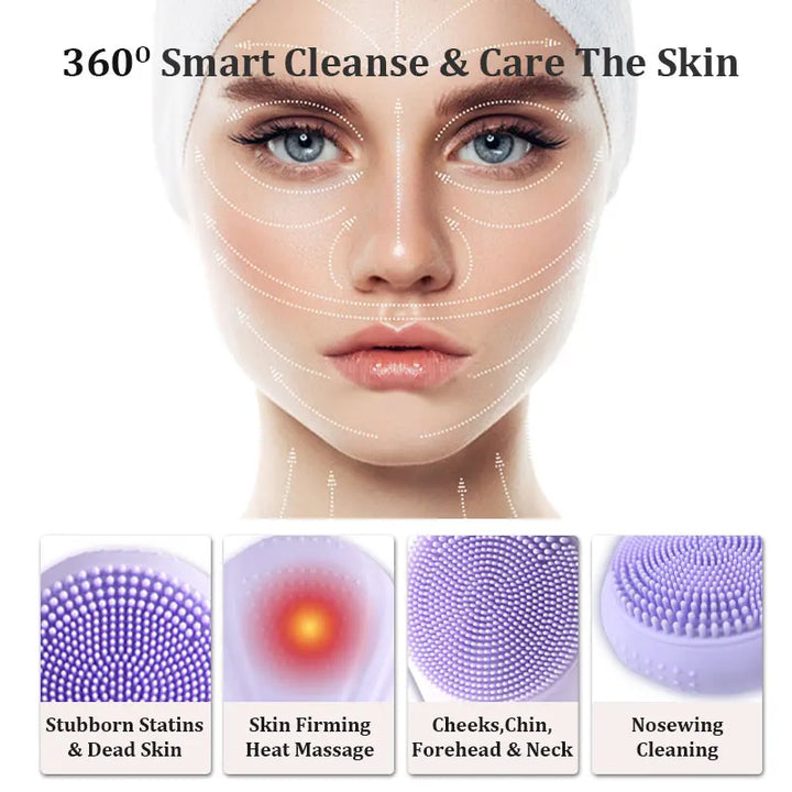 New professional Waterproof Facial Cleansing Brush for Men & Women Rechargeable