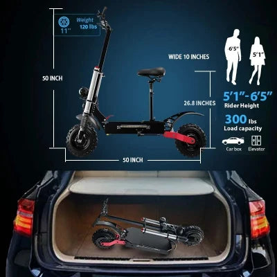 Super fast Electric scooter , Electric scooter offroad tires, fastest Electric scooter 55 mph, Fastest offroad electric scooter