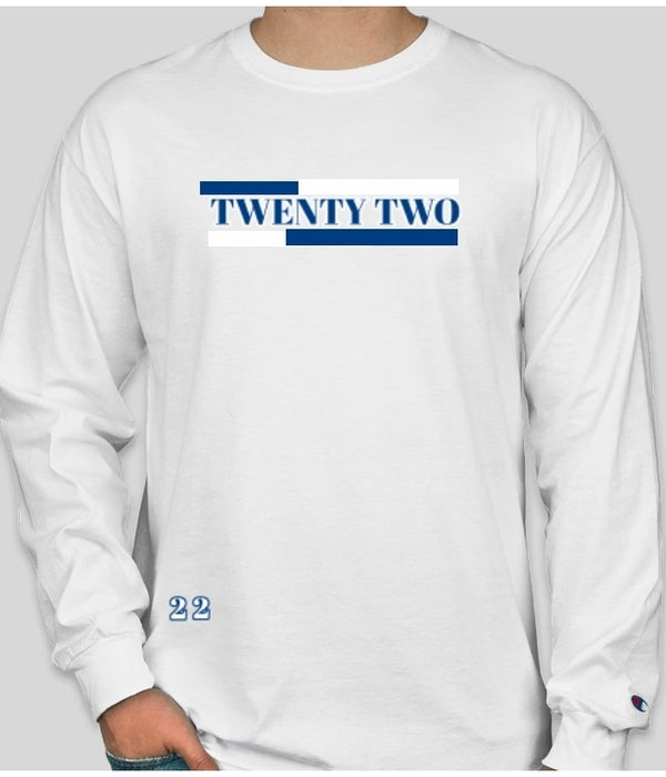 Mens Long Sleeve 22 brand Champion tshirt, Twenty Two brand Long sleeve Mens Tshirt