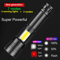 300 Watt Led Most Powerful Flashlight, USB Rechargeable High power Torch light,  Tactical Lantern, Multifunctional Brightest flashlight ever