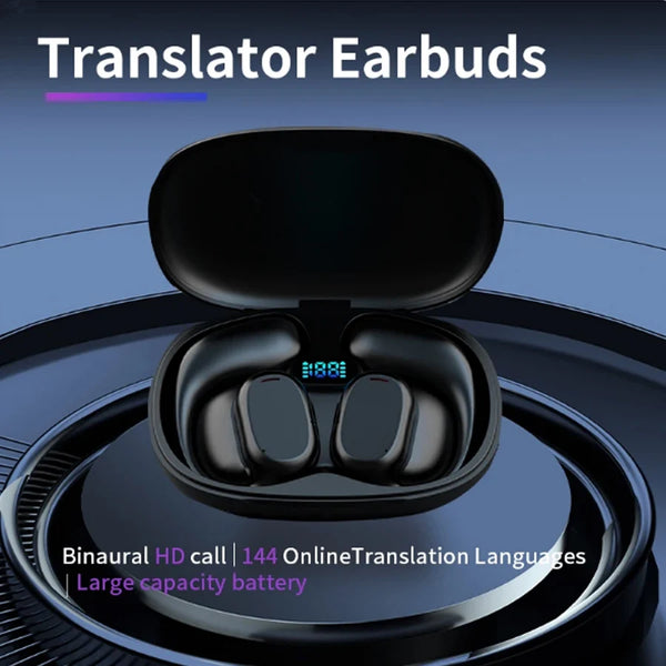 Language Translation Earbuds Online Support 144 Languages and Accents Translate Music and Calls , Wireless