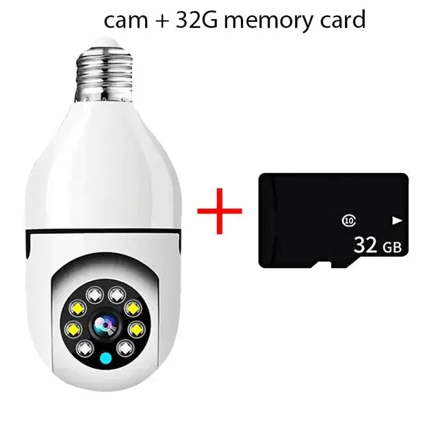 Smart 5G Surveillance Bulb: Full-Color Night Vision, Light bulb camera, Smart surveillance cameras