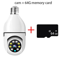 Smart 5G Surveillance Bulb: Full-Color Night Vision, Light bulb camera, Smart surveillance cameras